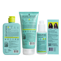 Moxie Beauty Ditch-The-Frizz Trio | Gentle Cleansing Shampoo (200ml), Ultra Hydrating Conditioner (175ml) & Frizz Fighting Hair Serum (50ml)