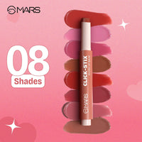 MARS Click Stix Gloss Lip Balm (2.0 gm) (07-GLAZED PEACH) | High Pigmented | Ultra-Glossy Finish | Non-Sticky | Hydration | Enriched with Cocoa Butter