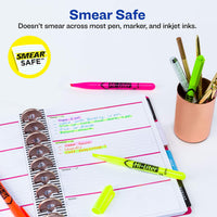 AVERY Hi-Liter Pen-Style Highlighters, Smear Safe Ink, Chisel Tip, 4 Assorted Color Highlighters (23545)