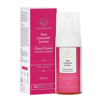 Nature’s Kinn Rose, Camomile & Jasmine Cloud Cleanse Foaming Facewash | Hydrating & Soothing | With Niacinamide, Hyaluronic Acid & Gotu Kola | Sulphate-Free, Paraben-Free, Alcohol-Free | 100ml