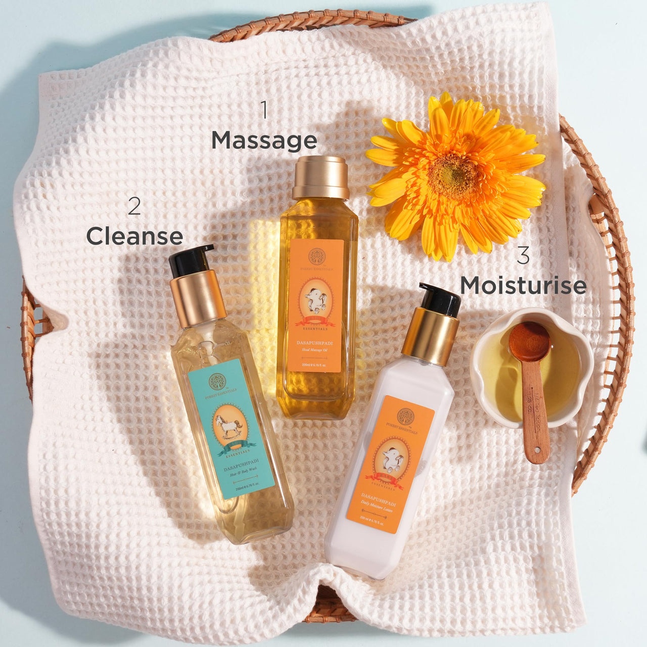 Forest Essentials Baby Hair & Body Wash Dasapushpadi | Gentle Skin & Hair Cleanser for Baby | 200 ml
