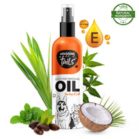 Wagging Tails 7-in-1 Grooming Kit: Dog Shampoo 200ml, Dry Bath 200ml, Massage Oil 200ml, Paw Butter 50g, Paw Spray 100ml, Anti-Tick & Flea Spray 200ml, & Fur Breeze 200ml-natural Ingredients