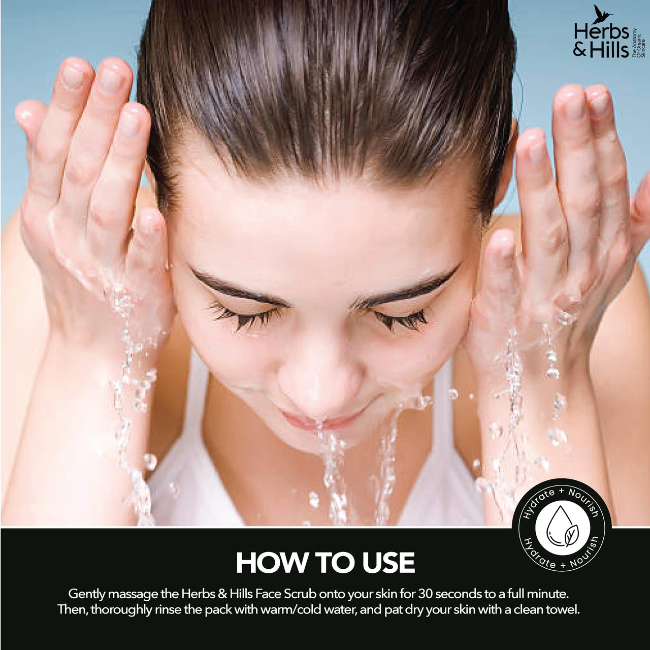 Herbs & Hills Facial Scrub - 100g, Removes Impurities for Glowing Skin, Cleanses Deep Down to the Pores to Remove Dirt & Oil, Reduce the appearance of wrinkles and Fine Lines, For All Type of Skin