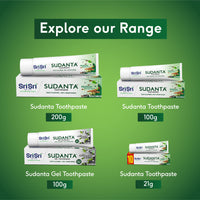 Sri Sri TATTVA shuddhta ka naam Sudanta Ayurvedic Herbal Toothpaste-All Natural,Fluoride Free Tooth Paste With Cloves,Cinnamon,Bakul & More-200G (Pack Of 4),For Kids & Adults | Fresh Breath