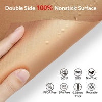 5 Pack Oven Liners for Bottom of Oven, 16x24 inch Thick Heavy Duty Non Stick Teflon Oven Mats, BPA and PFOA Free Reusable Oven Liners for Bottom of Electric Oven Copper 5 Pack
