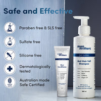 Man Matters Anti Hair Fall Shampoo And Conditioner For Men|Dht Blocker|Helps In Deep Nourishment And Frizzy-Free Hair|Sls&Paraben Free|Pack Of 2|300Ml Shampoo And 90Ml Conditioner,390 Grams