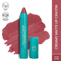 Parul Garg Beauty Creamy Matte Lip Crayon | Soft Matte & Hydrating Formula with Almond Oil & Vitamin E | Rich Pigment & Comfortable Wear | 100% Vegan (Prom Queen 23)