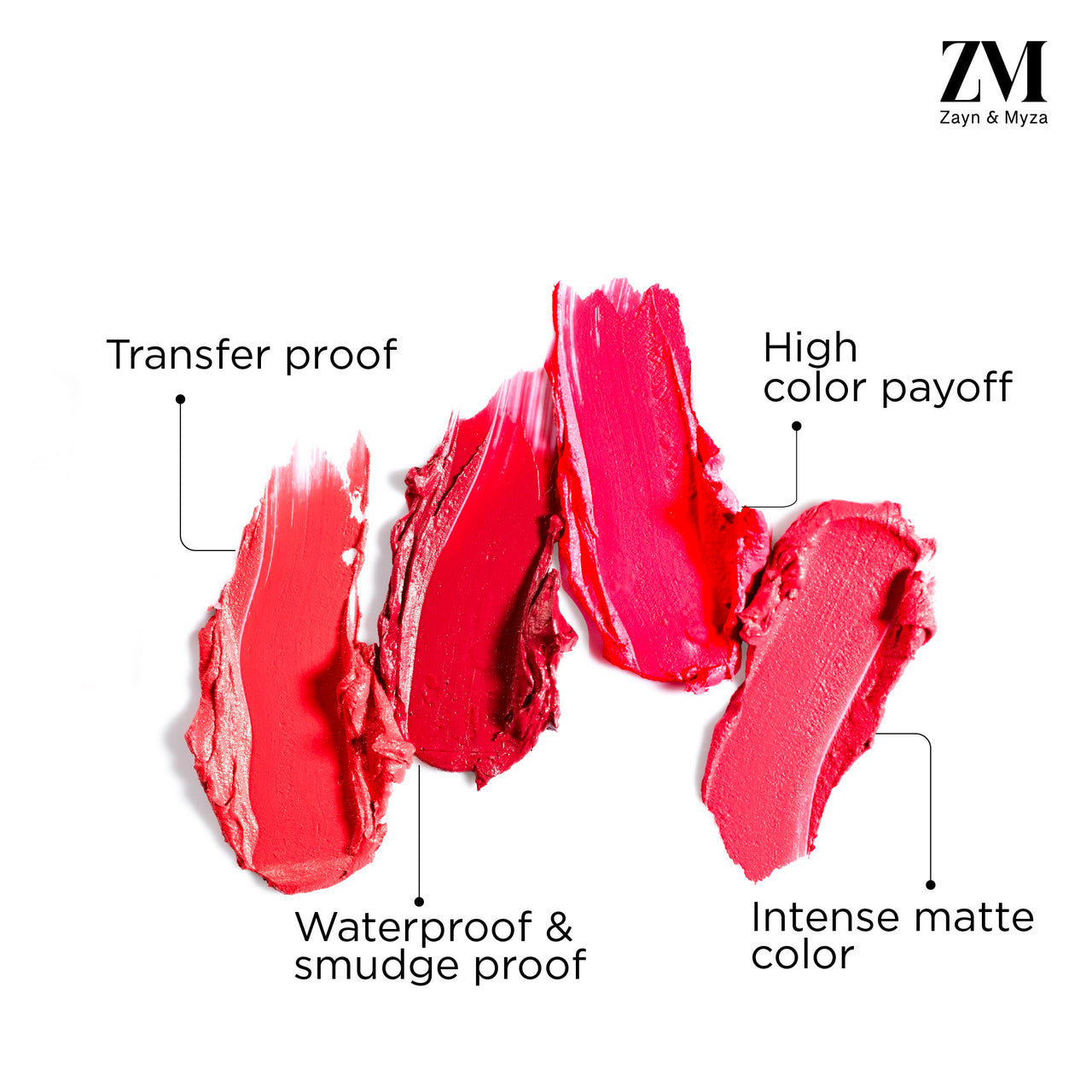 ZM Transfer-Proof Power Matte Bullet Lipstick, Vegan, 3.2 g (Marvellous Mauve)