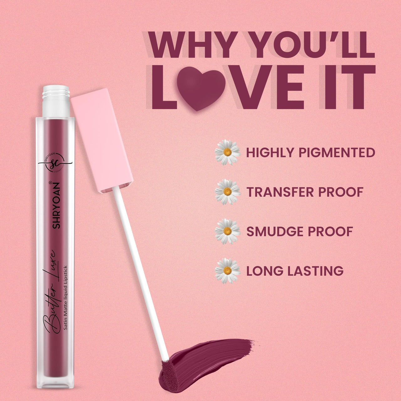 Shryoan Butter Luxe Satin Matte Liquid Lipstick | Ultra Pigmented, Long-Lasting, Non-Transfer Formula, Smooth Lip Color, Weightless Finish, Silky Matte Finish (6ml) (Shade 04, Shade 04)