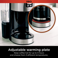 Ninja Programmable XL 14-Cup Coffee Maker PRO, 14-Cup Glass Carafe, Freshness Timer, with Permanent Filter, Black Stainless Steel, DCM201BK