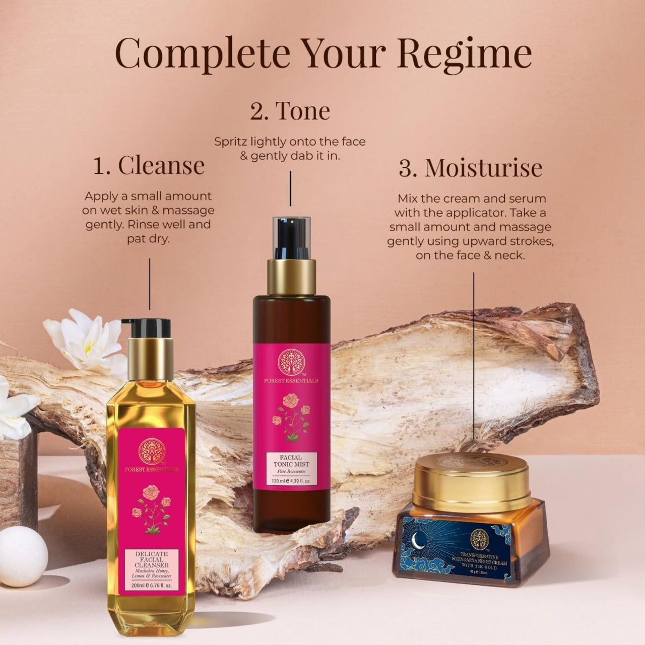 Forest Essentials Transformative Soundarya Anti Ageing Night Cream with 24K Gold | For Dry & Dehydrated Skin | With Bakuchiol & Hyaluronic Acid | Moisturising and Hydrating