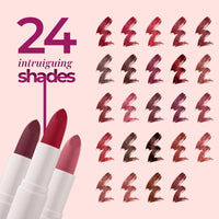 Juice Kiss Sensation Lipstick with Goodness of Bio Retinol, UV Protection & Long lasting Lipstick, Pack of 3 (Red Carpet - M02, Party Pink - M10, Nude Power - M15)