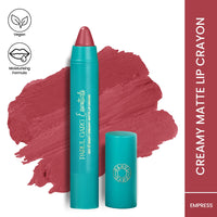 Parul Garg Beauty Creamy Matte Lip Crayon | Soft Matte & Hydrating Formula with Almond Oil & Vitamin E | Rich Pigment & Comfortable Wear | 100% Vegan (Empress 35)