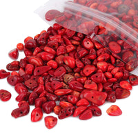 456 PCs Natural Chip Stone Beads, 5-8mm Irregular Multicolor Gemstones Loose Crystal Healing Red Coral Rocks with Hole for Jewelry Making DIY Crafts