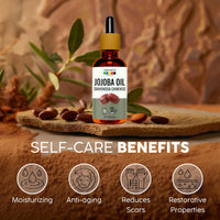 Organix Mantra Jojoba Body Oil for Hair Growth, Moisturizing Skin, Makeup Primer & Nails | 100% Pure, Natural & Cold Pressed Oil, 30ML