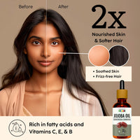 Organix Mantra Jojoba Body Oil for Hair Growth, Moisturizing Skin, Makeup Primer & Nails | 100% Pure, Natural & Cold Pressed Oil, 30ML