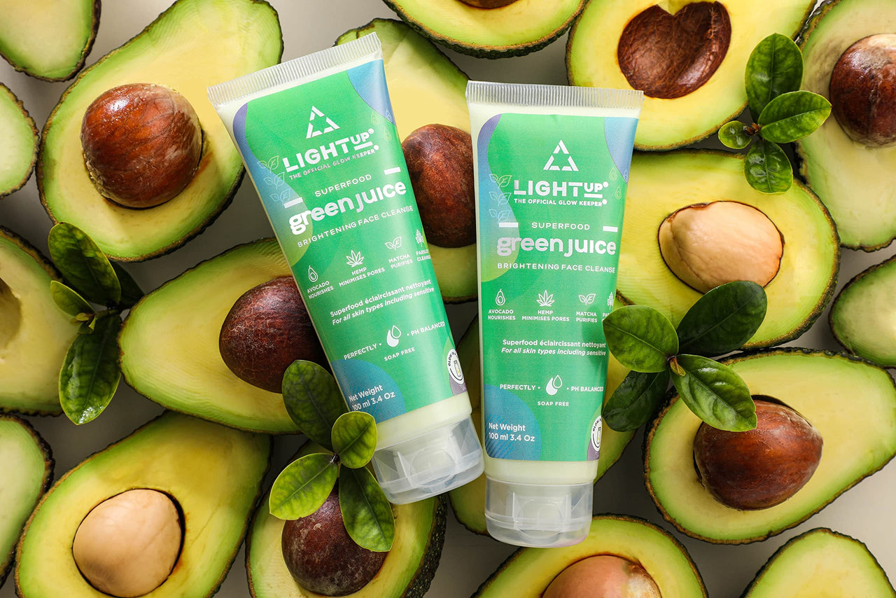 Light Up Green Juice Face Cleanser - 100 ml, Hydrating, Pore Cleansing, Nourishing, Anti-Pollution Face Wash for Glowing Skin, The Official Glow Keeper, For Dry Skin