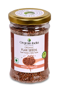 Orgrain India Certified Organic Flax Seeds 300g (Pack of 2 * 150g) for Eating and Weight Loss, Rich in Omega | Company-Owned Farmlands
