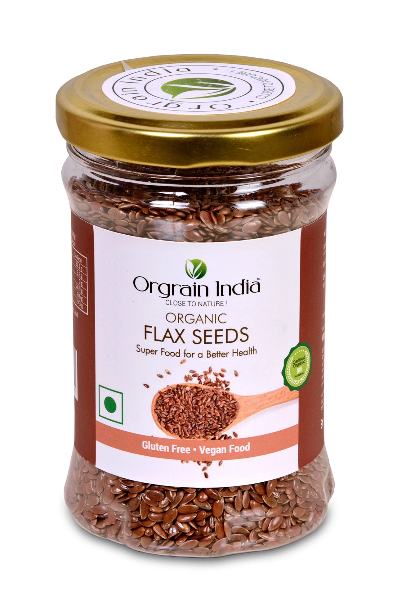 Orgrain India Certified Organic Flax Seeds 600g (Pack of 4 * 150g) for Eating and Weight Loss, Rich in Omega | Company-Owned Farmlands