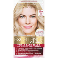 L'OREAL PARIS Excellence 9A Light Ash Blonde Hair Color, 100G