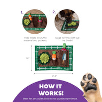 Outward Hound Nina Ottosson Activity Matz Garden Game Plush Dog Puzzle Mat Dog Enrichment Dog Toy, Level 2 Intermediate, Multicolored Level 2 (Intermediate) Level 2 (Intermediate)