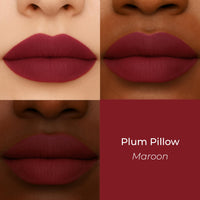 LoveChild Masaba Blurring Lip Tint, Plum Pillow (Maroon), Lightweight, Velvety Matte Finish, Hydrating Lip Color with Hyaluronic Acid, Squalane & Shea Butter, For All Indian Skin Tones, 8ml