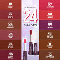 Hilary Rhoda Pro Matte Non-Transfer Lipstick | Waterproof & Smudge-Proof | 12-Hour Long Stay | 24 Shades Available | Highly Pigmented Matte Finish Lipstick | 2g - (Wine Rouge | Shade 24)
