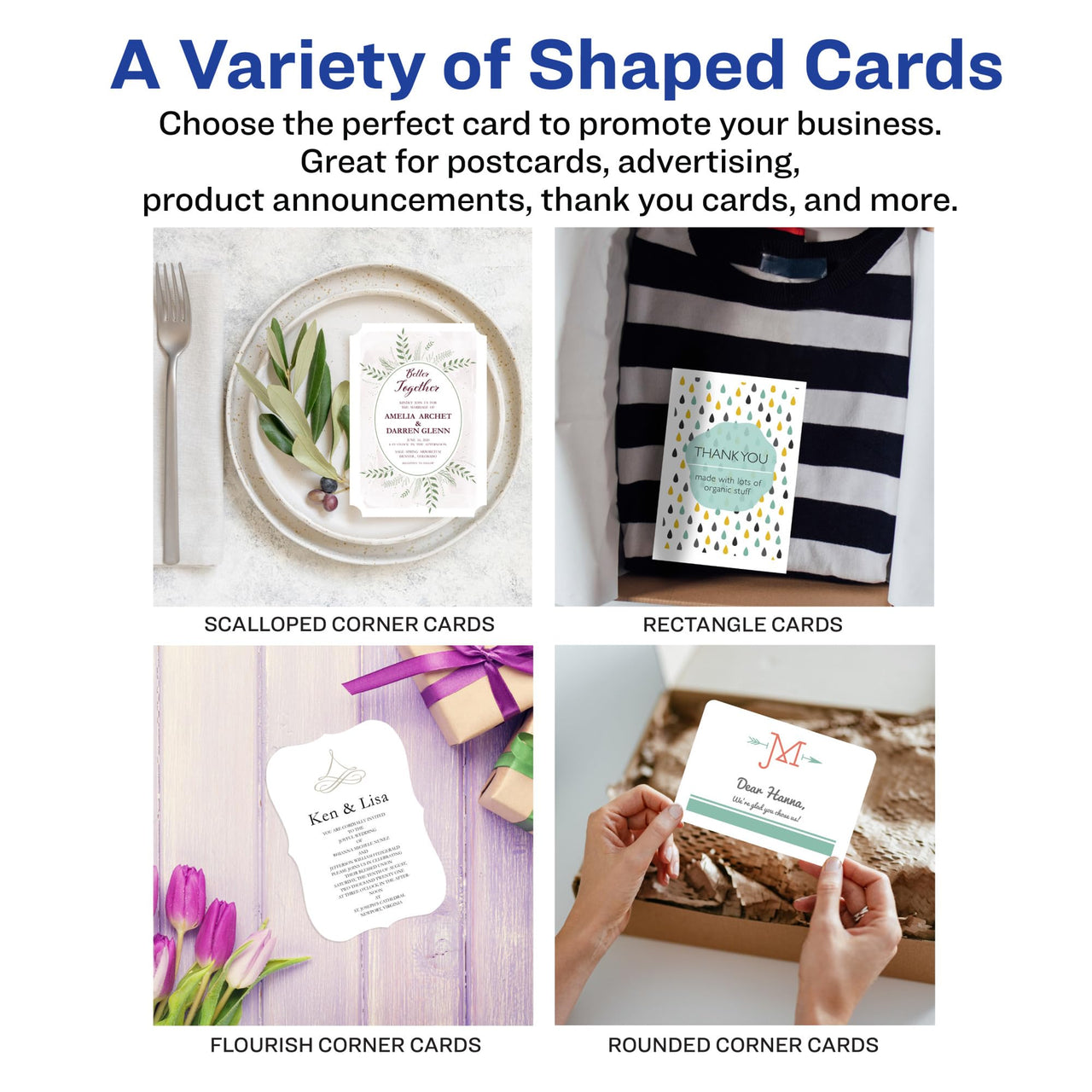 Avery Printable Postcards, 4.25" x 5.5", White, 200 Blank Postcards for Laser Printers (05689)