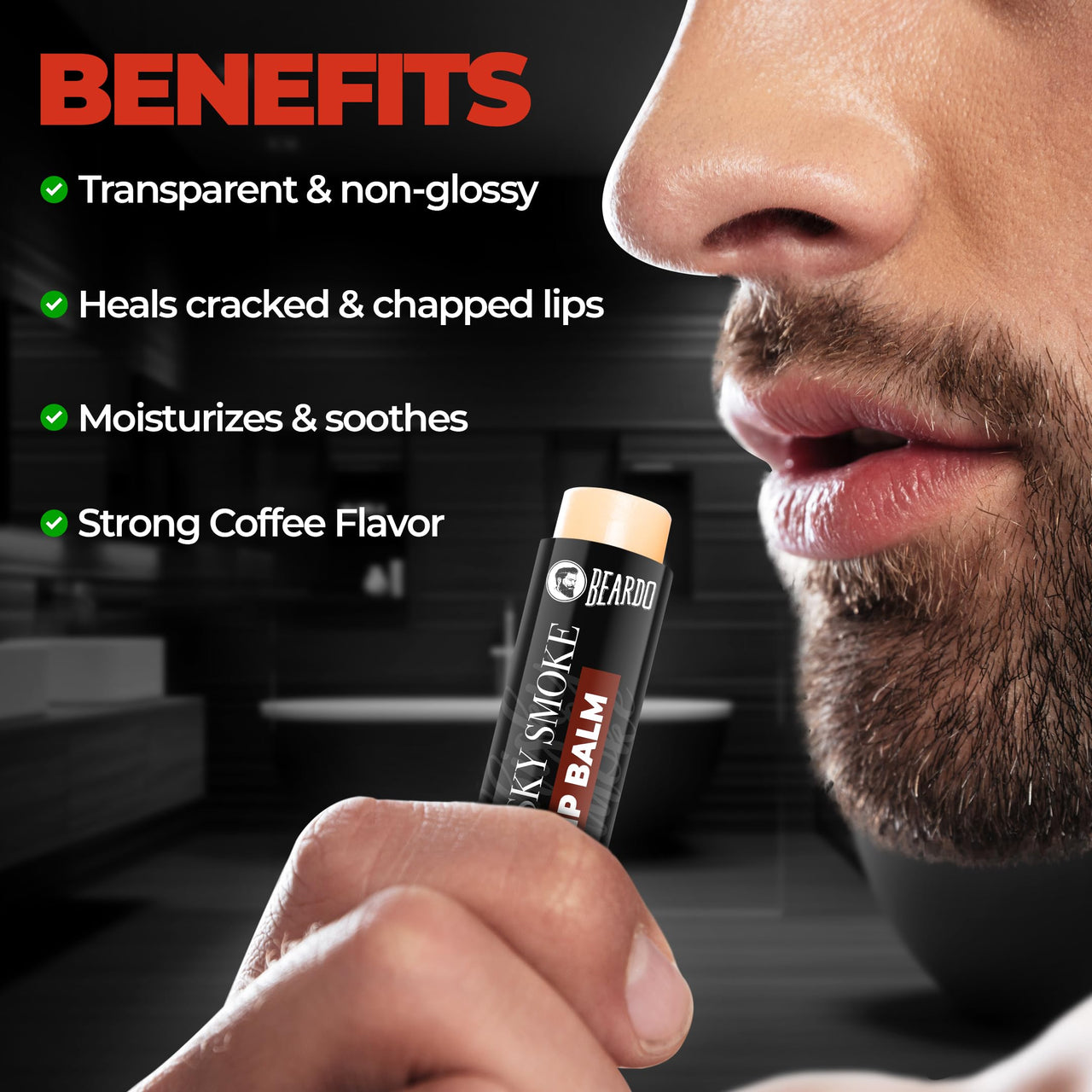 Beardo Activated Charcoal Face Wash 50ml, Activated Charcoal Peel Off Mask 50g, Whisky Smoke Lip Balm 4g, Whisky Smoke Perfume EDP 20ml, Travel Pouch (Set of 5)