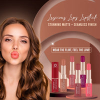 Colors Queen Luscious Lips Creamy Matte Lipstick | Highly Pigmented with Smooth Application | Smudge Proof & Waterproof | Long Lasting Lipstick for Women (Royal Rust Maroon - 3.5g)