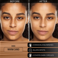 FACESCANADA All Day Hydra Matte Foundation Cream| 3-In-1 Foundation + Moisturizer + Spf 30 | 24 Hr Aloe Hydration & Vitamin C | 10Hr Long Wear | Medium To High Buildable Coverage | Warm Sand | 25Ml