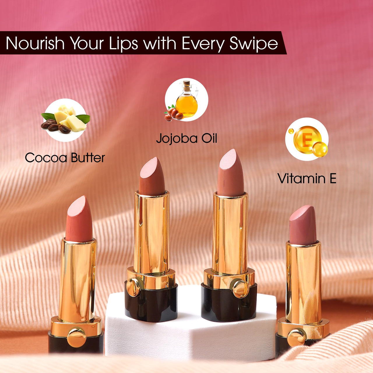 Moon Duchess Matte Perfection Lipstick, Strong Pay-off with Color Lock Technology for a Transfer-Proof and Anti-Darkening Charm with SPF, 24 Hour Moisturisation with Vitamin E-4.2g (Maddalyni, 4.2 g)