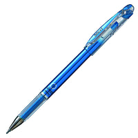 Pentel Arts Slicci Metallic 0.8 mm Needle Tip Gel Pen, Metallic Blue Ink, Box of 12 (BG208-MC) 0.8mm 12 Count (Pack of 1)