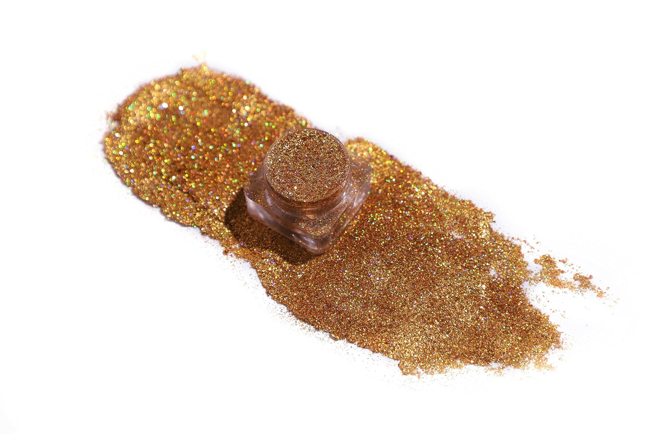 TS COSMETICS Pro Glitter Eyeshadow Palette – Gold | Pressed Glitter, Shimmer & Matte Finishes | Highly Pigmented, Long-Lasting Eye Makeup