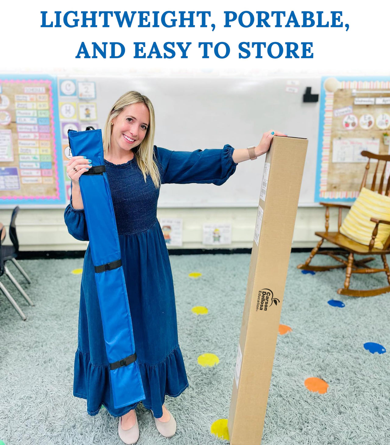 Carson Dellosa Teacher Bulletin Board Border Storage, Foldable Border Storage Pocket Chart-Organize Bulletin Board Borders and Wall Borders, Border Storage with Pockets (41" x 24.5")