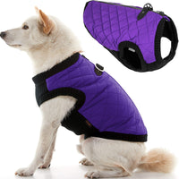 Gooby Fashion Vest Dog Jacket - Violet, Medium - Warm Zip Up Dog Bomber Vest with Dual D Ring Leash - Winter Water Resistant Small Dog Sweater - Dog Clothes for Small Dogs Boy or Medium Dogs Medium chest (~14.5