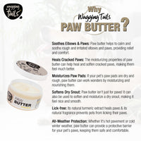 Wagging Tails Paw Butter for Dogs & Cats | Moisturizes, Heals & Repairs Dry & Cracked Paws, Elbows & Itchy Nose | Lick Safe Paw Balm (50 g) (Pack of 1)
