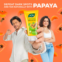 Joy Skin Fruits Spots & Tan Clear Face Wash 100ml x2 | Enriched with Papaya & Vitamin C + A | For Healthy Glowing skin | Suitable for All Skin Types