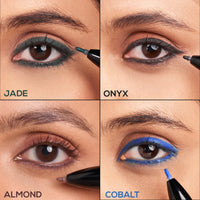 RENEE Bold 4-4-In-1 Kajal Pencil - Four Shades Black, Brown, Teal & Blue - Matte Finish, Rich Color Payoff, One-Stroke Application, Travel Friendly & Easy To Use