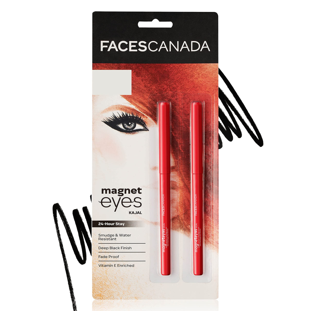 FACESCANADA Comfy Matte Liquid Lipstick - Note To Self 07, 3 Ml, Magneteyes Kajal - Black, 0.35G (Pack Of 2) | 24 Hr Long Stay