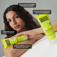 Moxie Beauty Curly Vibe Setter Travel Duo | Boosts Curl Definition & Retains 96% Moisture | Super Defining Curl Cream (50ml) & Flexi Styling Serum Gel (50ml)