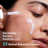 WildOak 1% Retinol Bakuchiol Ceramides Face Serum | Anti-Aging, Brightening & Skin Texture Improvement | Boosts Collagen & Restoration | Bakuchiol is Powerful for Skin Barrier & Gentle on Skin | 30ml