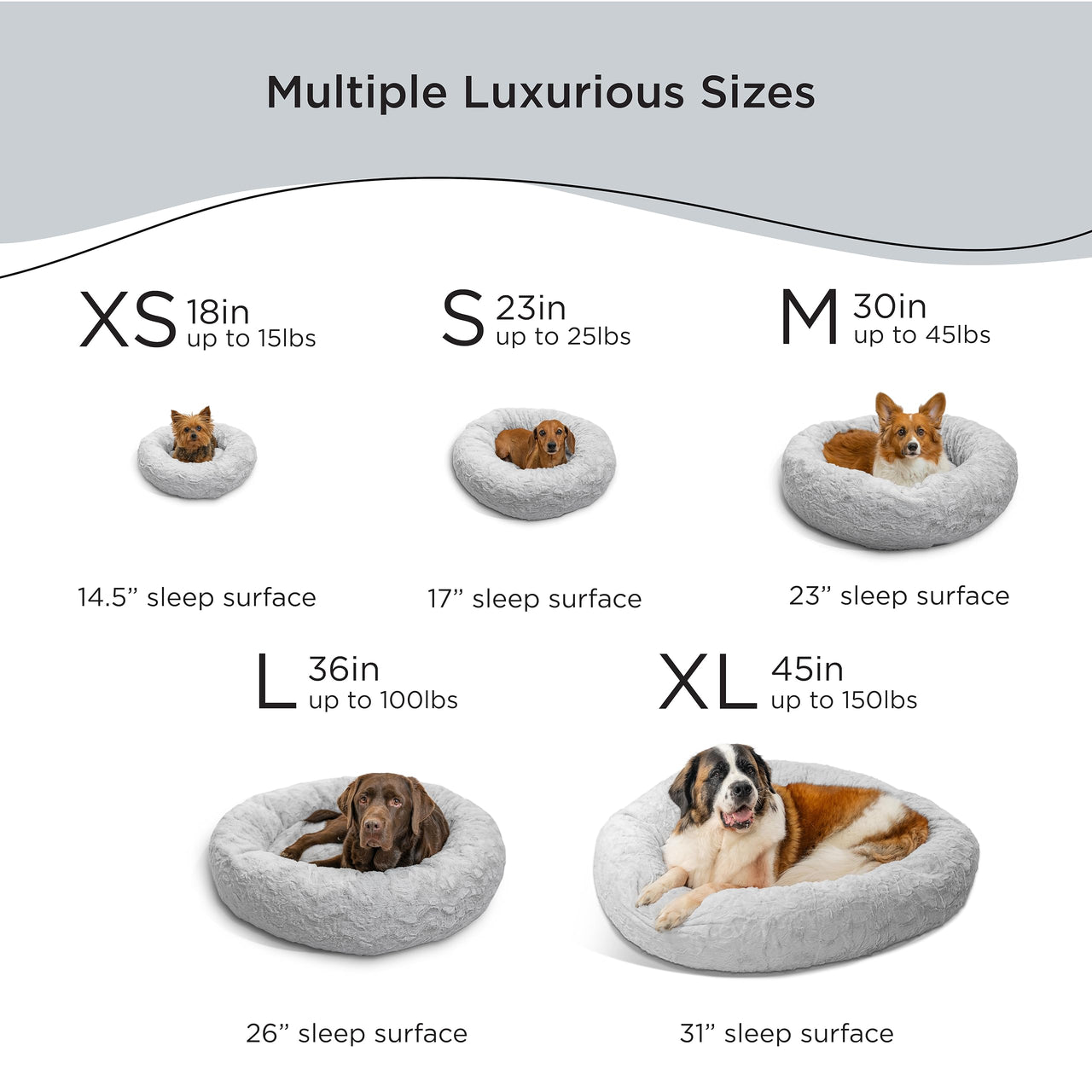Best Friends by Sheri The Original Calming Donut Cat and Dog Bed in Lux Fur Mink, Extra Small 18" 18.0"L x 18.0"W x 7.0"Th Bed Only Lux Mink