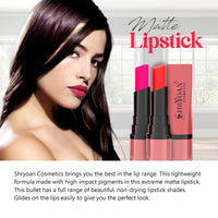 Shryoan Matte Lipstick | Blood Red | Waterproof, Long Lasting, Smudge Proof | Cruelty-Free Lip Color with Intense Hydration | Full Coverage Lip Crayon for All Skin Types | (4.2 GM) (Pack of 1)