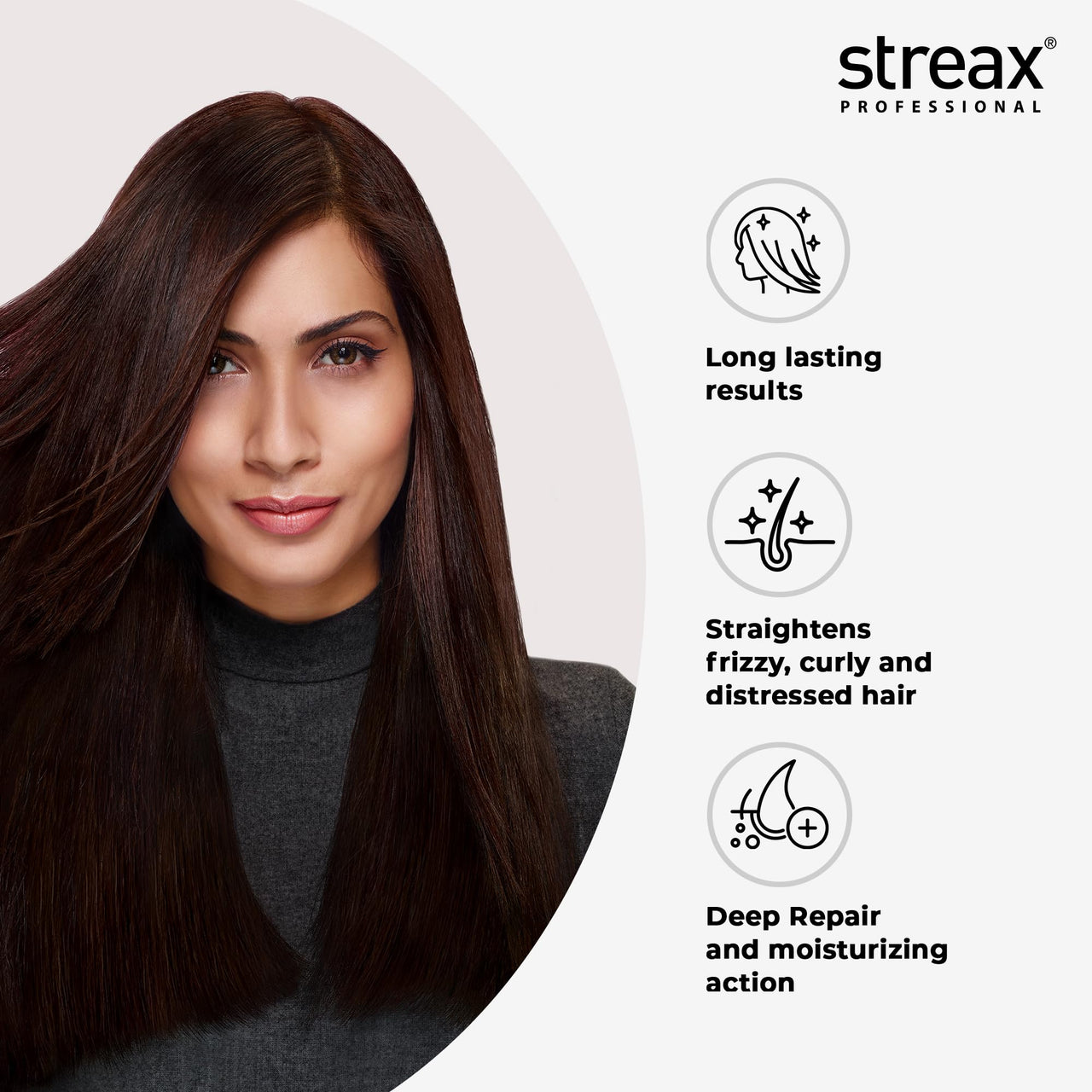 Streax Professional Canvoline Hair Straightening Cream, With Kera-Charge Complex, For All Hair Types, Mild, 160 gm