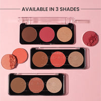 Swiss Beauty Cheek- A- Boo Face Palette With Blusher, Contour And Highlighter | Highly Pigmented And Easy To Blend Shades | Shade - 03, 8Gm|