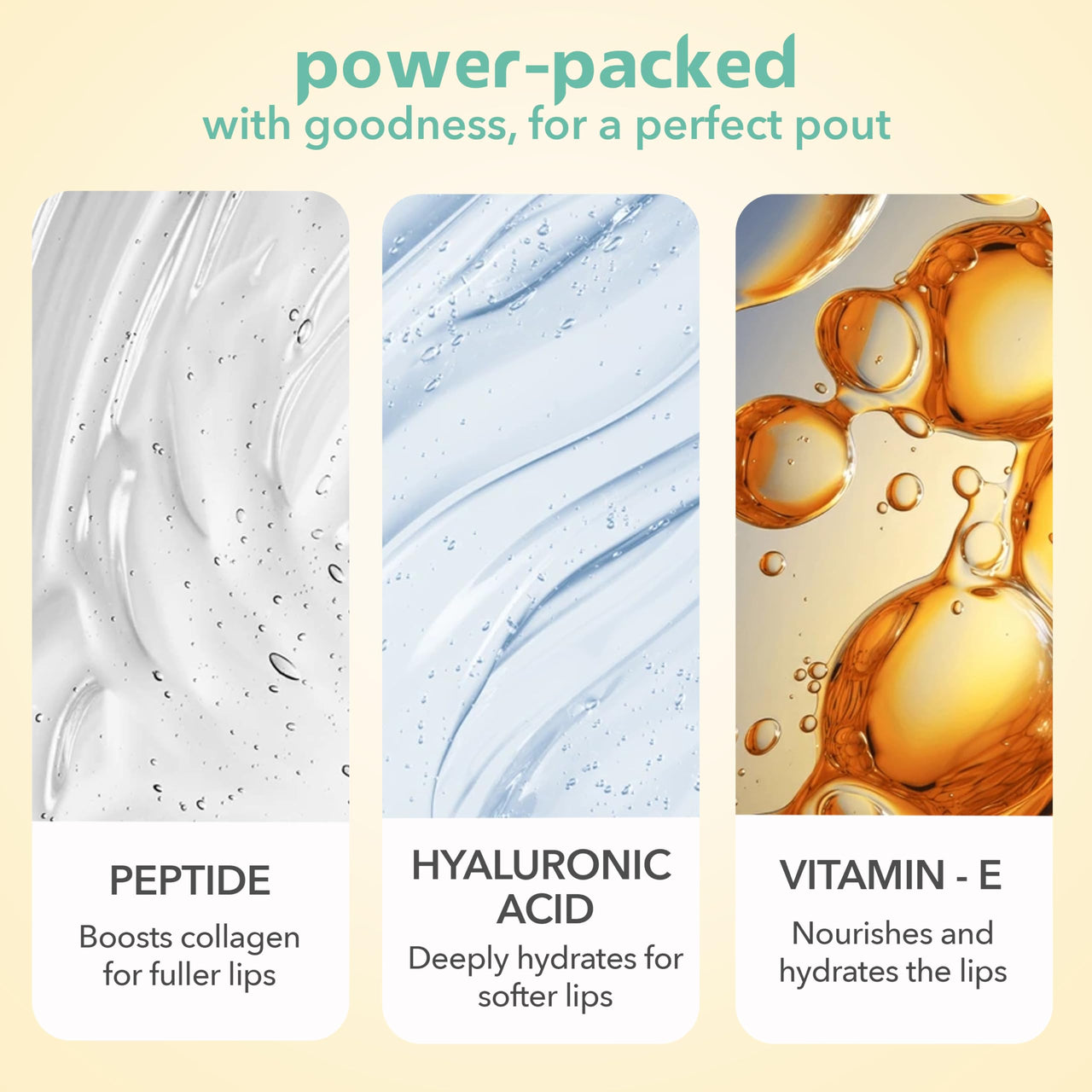 Lotus Herbals Peptide Lip Balm with SPF 15 for Dry and Chapped Lips, Repairs and Plumps Skin, Glossy Finish, With Hyaluronic Acid and Vitamin E, No Tint, Vanilla Scent, Vegan, For Men and Women (Transparent, 10gm)