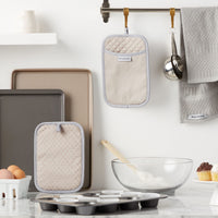 KitchenAid Asteroid Pot Holder 2-Pack Set, Milkshake Tan, 7
