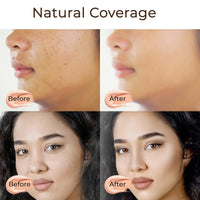 SOKU Fidelity Forever Liquid Buildable Coverage Foundation | With Shea Butter & Vitamin E | For All Skin Types | Satin Finish, Long-Lasting with a Silky Texture (Cameo-01) - 30ml