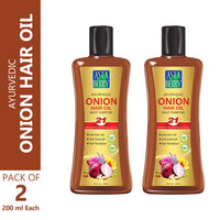 ASTABERRY Onion Hair Oil For Hair Growth 200ml- Anti-Hair Fall Oil | Anti Dandruff & Anti Revitalizer | Goodness of 21 Herbal Extract & Essentials Oils Pack of 2,(2 x 200ml)